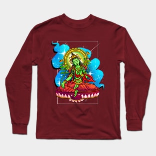 Om Tare - The Divine Feminine - Maa Tara Long Sleeve T-Shirt